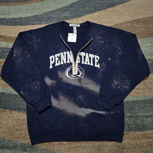 Penn State Nittany Lions Bleach Splatter 1/4 Zip Sweatshirt Women’s M NWT